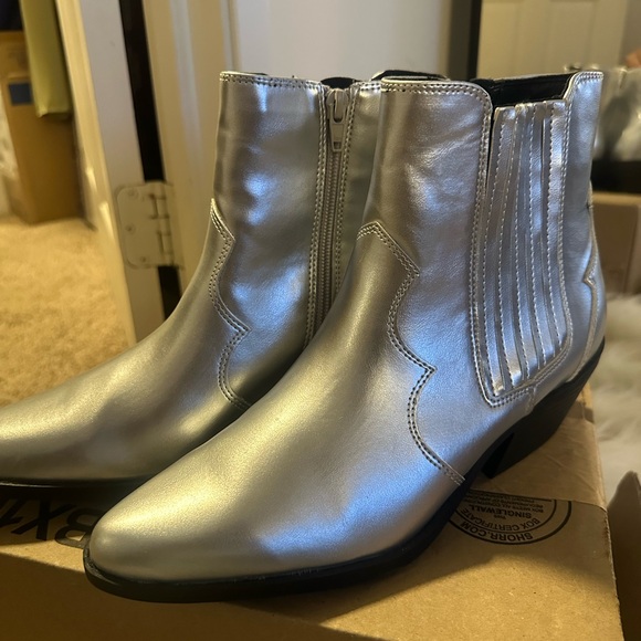 Silver Ankle Boots - Picture 4 of 4